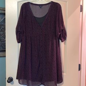 Torrid purple leopard dress